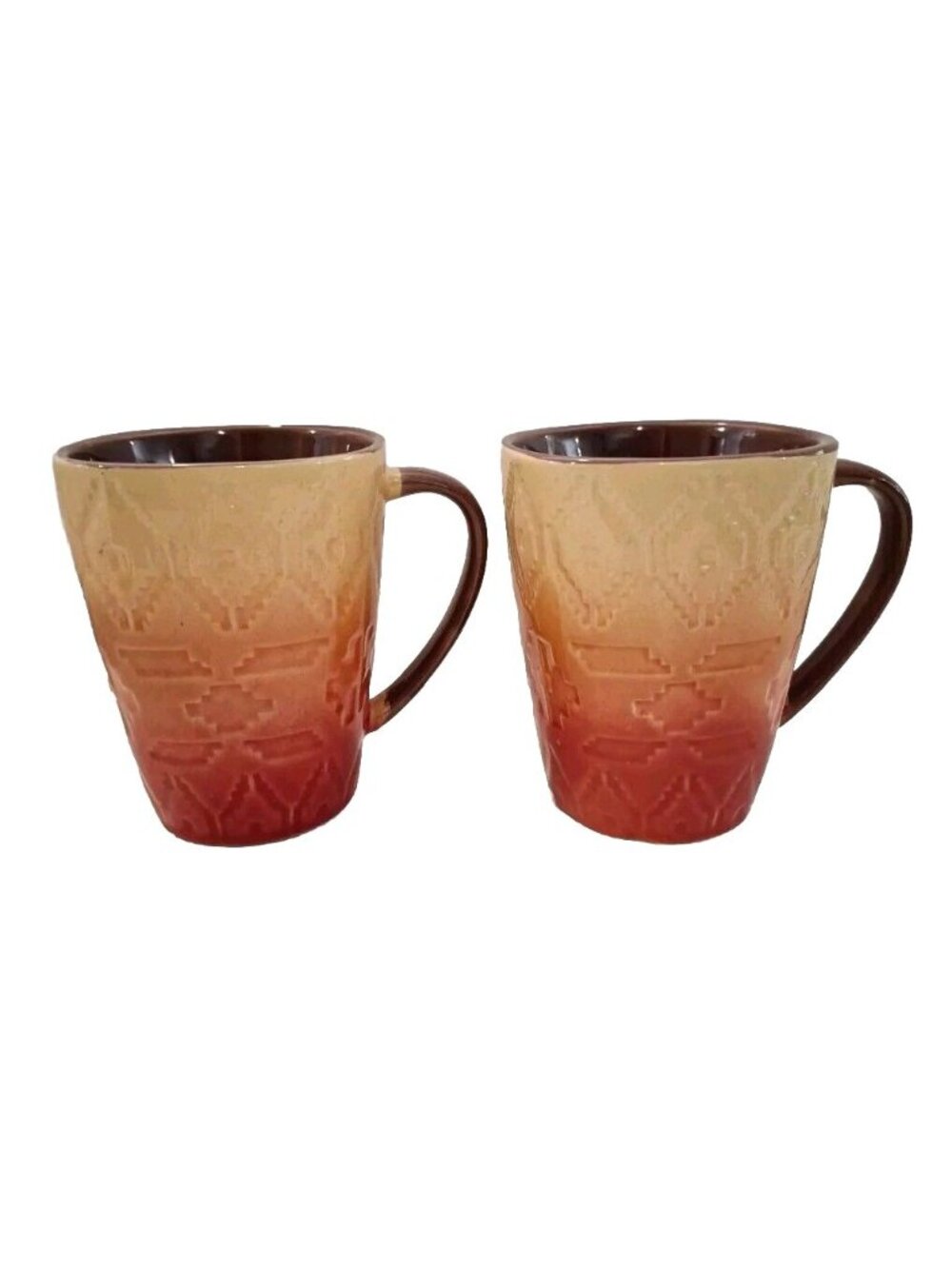 Fall Ombre Mug Red Yellow Brown Orange Better Homes Gardens Lot Autumn Southwest - Picture 2 of 14